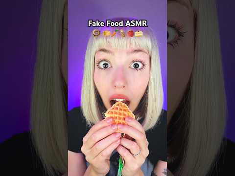 comendo as comidas fakes mais satisfatórias 😋 #asmr #satisfying