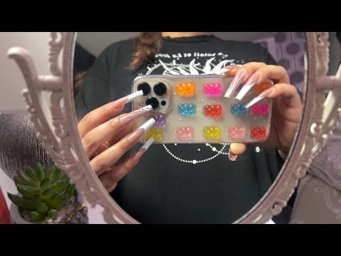 [ASMR] iPhone Camera Tapping & Scratching with LONG nails!