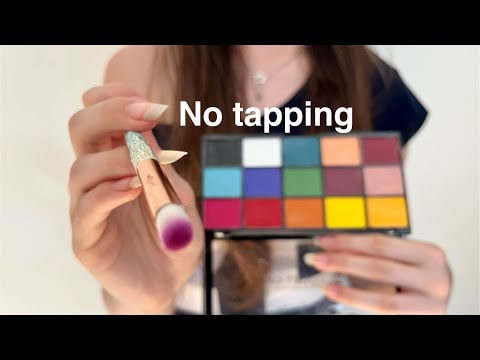 ASMR Doing your makeup! Actual camera touching | hair brushing / combing | no talking or tapping
