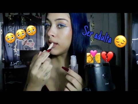 ASMR ME MAQUILLO Y TE CUENTO MI VIDA 