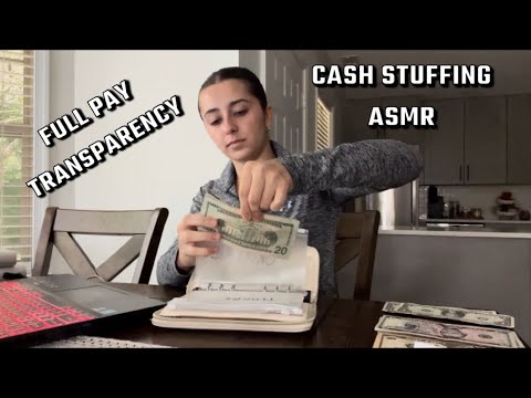 ASMR Cash Stuffing | FULL PAY TRANSPARENCY (Soft Spoken)