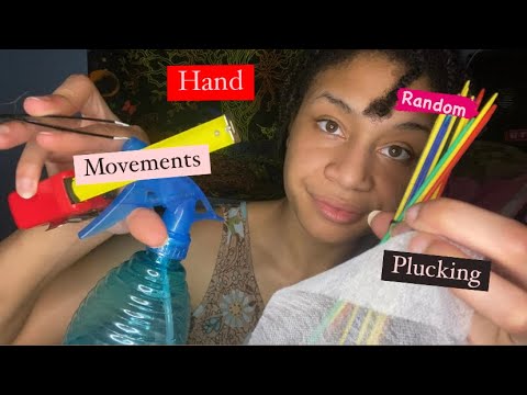 ASMR - Hand Movements, Plucking, Random Triggers (Sabrina)