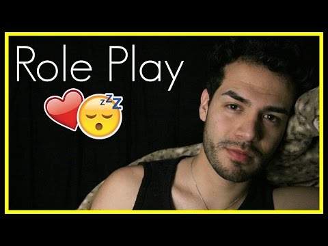 ASMR - Sleepy Boyfriend Role Play (Ear to Ear Whisper for Sleep & Kissing Sounds)