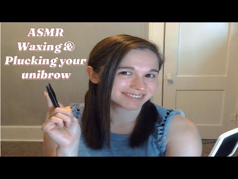 ASMR eyebrow wax and plucking