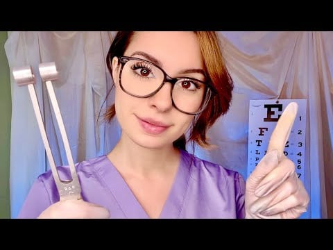 ASMR Français Examen Nerf Crânien VITE &  RAPIDE ♡ yeux, oreilles, Cranial Nerve, Examen RP Médical