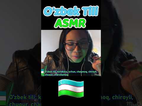 ASMR Whispering Uzbek Trigger Words Ear to Ear & Leather Sounds - O'zbek tilida pichirlash 🇺🇿 #uzbek