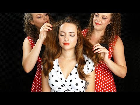 1950s ASMR Hairbrushing & Singing Softly to Melt Your Stress Away, Lucy & Corrina