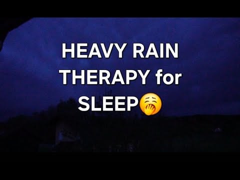 24/7🌧️ Heavy Rain Therapy LIVE / Deep Sleep & Thunderstrom Sounds
