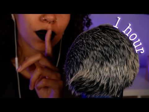 *SENSITIVE* 1 HOUR | Wet Mouth Sounds & Inaudible Whispers (for sleep & focus) | ASMR