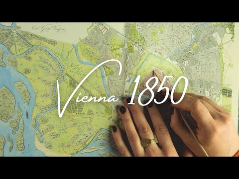 ASMR: A Map of Vienna from 1850 (soft spoken, map tracing)