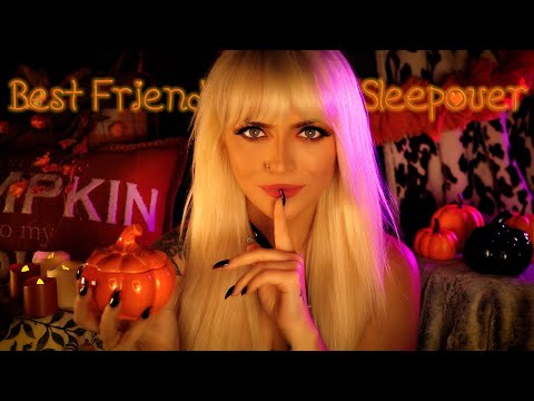 Flirty Best Friend Has A Secret CRUSH On You - Halloween Blanket Fort Sleepover 🎃 | HOUR LONG ASMR