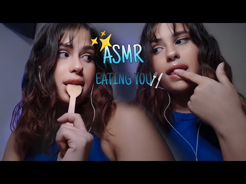 ASMR COMENDO VOCÊ! /+sons de boca + sons de mastigação