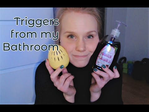 ASMR - Triggers from my Bathroom | hairbrush, tapping, lid sounds