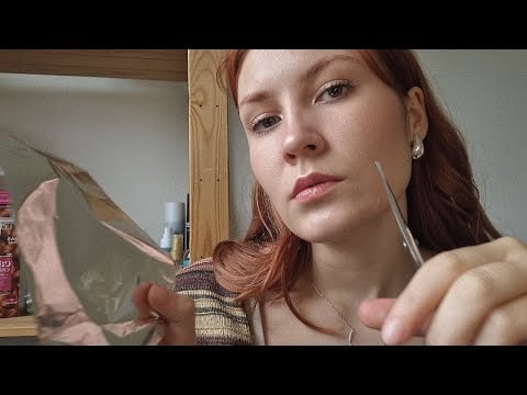 ASMR 40 minutes sassy hairstylist roleplay (chewing gum)