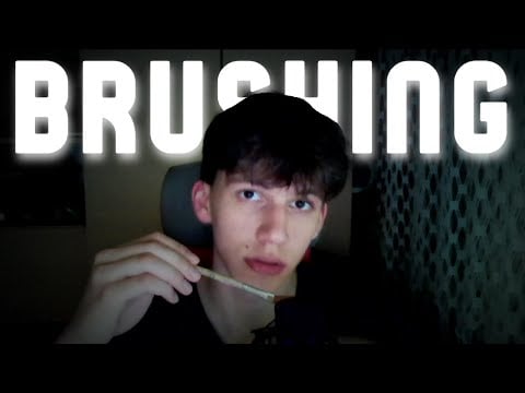 Mic Brushing + Wet Mouth Sounds ASMR  [No Talking]