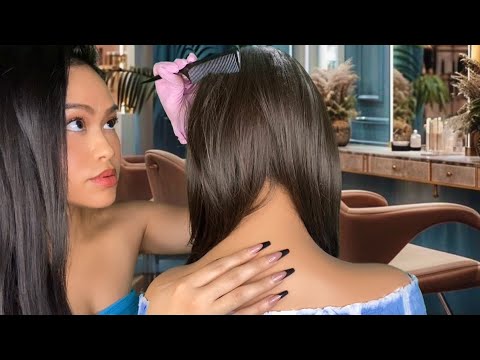 ASMR TINGLY Scalp Check / Dandruff Removal + Back Scratch (Scalp Scratch, Massage, Plucking)lite gum