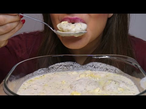 ASMR YOGHURT DUMPLINGS SOUP / EGGS / PICKLED CABBAGE / no talking / CREMA ASMR #asmr #mukbang #soup
