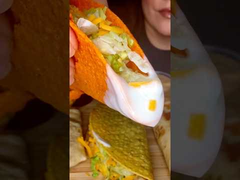TACO BELL DORITOS LOCOS TACO #asmr #tacobell #taco #food #shorts
