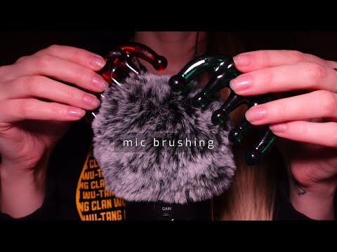 ASMR Fluffy Mic Brain Massage to Help You Fall Asleep! | Inaudible Sounds, Fire Background