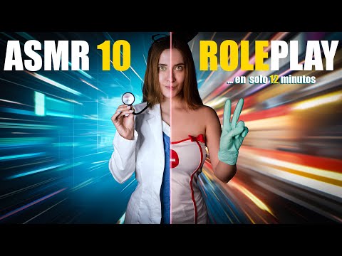 ASMR 10 ROLEPLAY en 12 MINUTOS ! El mejor asmr que veras hoy! | ASMR Español | Asmr with Sasha