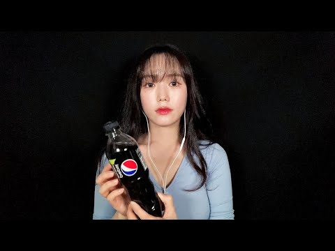 ASMR 🥤탄산 먹은 꼬르륵 뱃속 소리, 심장소리 팅글ㅣASMR Stomach Growling Sound and Heartbeat Sound