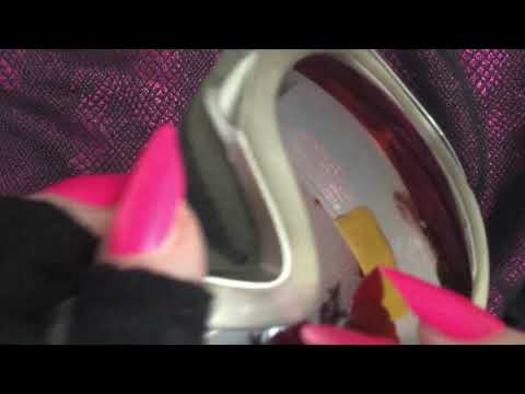 FINGERTIP LESS GLOVES 👉 PINK POINTY NAILS 💟 TAPPING 🎧 [[ASMR]]
