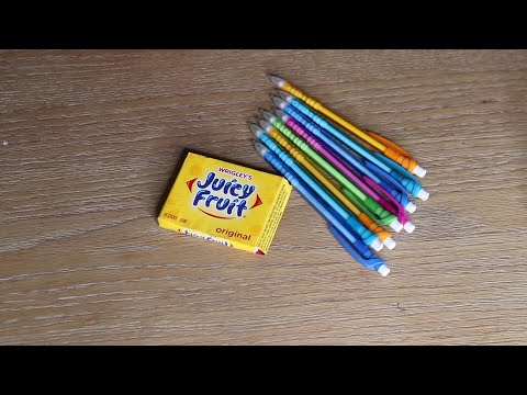 Rambling Mechanic Pencils ASMR Juicy Fruit Chewing Gum