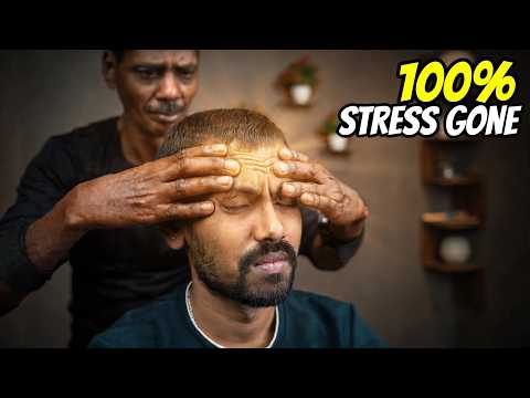 100% STRESS GONE? Most Relaxing Indian Head Forehead ASMR Massage For Anxiety & Sleep