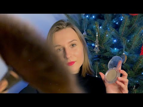 ASMR po polsku 🌙 robię Ci świąteczny makijaż + pielęgnacja 🤶🏻 (polish whisper)