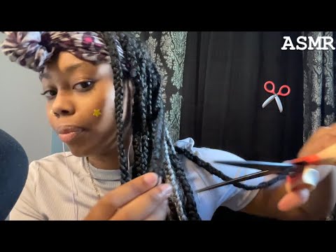 ASMR| Taking My Braids Down ASMR EDITION✂️ + Rambling✨🫶🏽