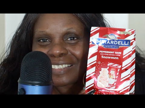 PEPPERMINT CHOCOLATE SNOWMAN ASMR EATING SOUNDS