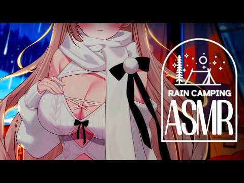 [3DIO] Come Cuddle with Me in the Tent 🏕️🌧️ |  Whispers & Ear Eating / Rain Sounds