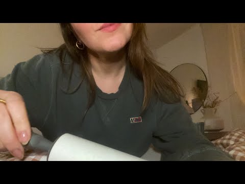 ASMR ✨ - tucking you in | lint roller on crinkly blanket 