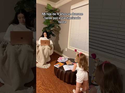 MI HIJA DE 4 AÑOS SE DUERME POR ESTAR HACIENDO TAREA