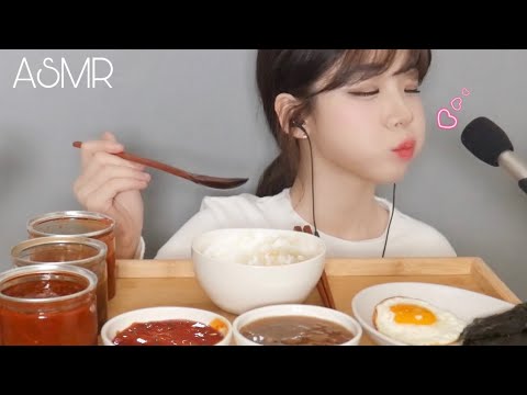 ASMR 따끈~한 흰쌀밥에 맛있는 순살게장 & 계란후라이 먹방 이팅사운드 얌얌 (밥순삭꽃게야) Eating sound mukbang realsound/위스퍼링 whispering