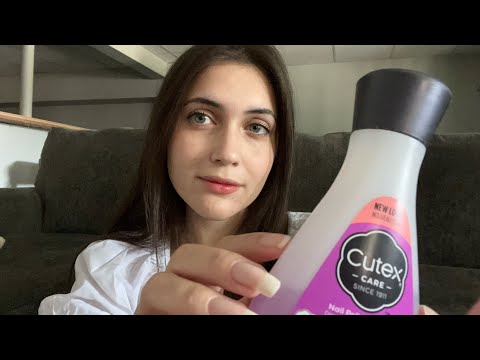ASMR Nail Salon Roleplay (whispering, tapping, filing)