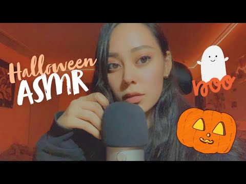 🎃 Halloween Trigger Words ASMR 🎃 w/ Mic Brushing & Face Brushing