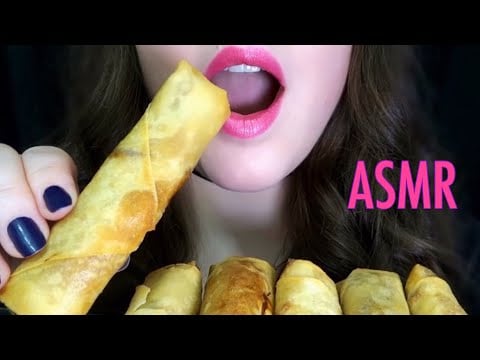 ASMR Vietnamese Fried SPRING ROLLS ~ SATISFYING Eating Sounds!
