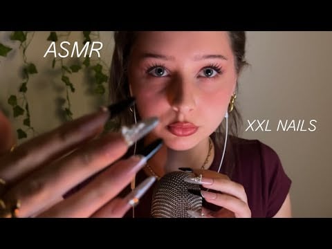 ASMR with EXTRA Long Nails 💅🏼 | nail sounds, fabric scratching, mic scratching, hand movements,...