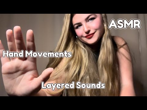 Tingliest Layered Sounds w/ Hand Movements ASMR ♡