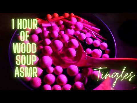 1 Hour Of Wood Soup ASMR for people who need sleep | Fall asleep fast | Wood & Water Triggers