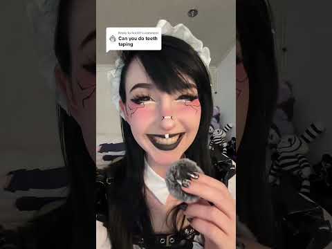 why do 🦷 sound actually great?? || #asmr #asmrshorts #altgirl #gothgirl