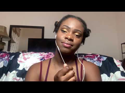 ASMR Gum Chewing ( Whispering + Random Words)