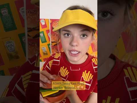 #asmr Sassy Fast Food Employee Roleplay 🍟#asmrvideo #funny #roleplay #fastfood #humor