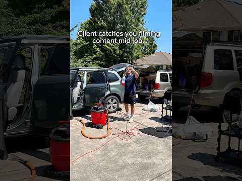 Client catches you filming content mid job… #fyp #satisfying #cardetailing