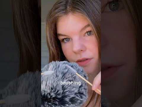 eyebrow brushing + mic brushing for sleep #asmr