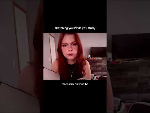 sketching you while you study #asmr #mouthwhisper