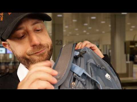 ASMR TSA Pat-Down Screening With Bag Check