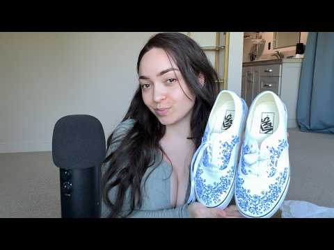 ASMR Blue Yeti Unboxing New White Vans