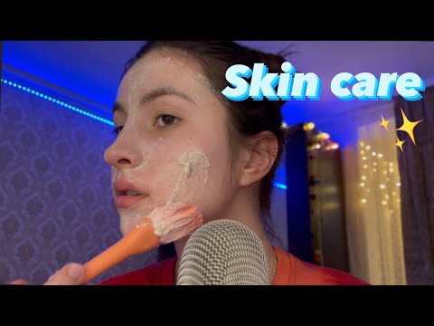 Asmr skin care in 1 minute